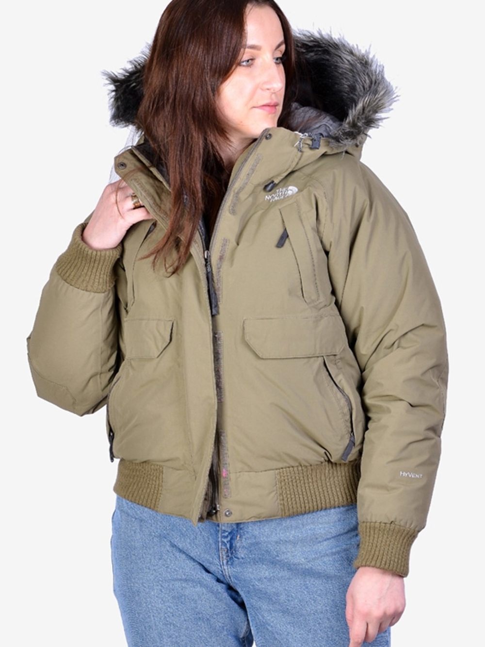 The North Face Women's Brown Insulated Hooded Jacket
